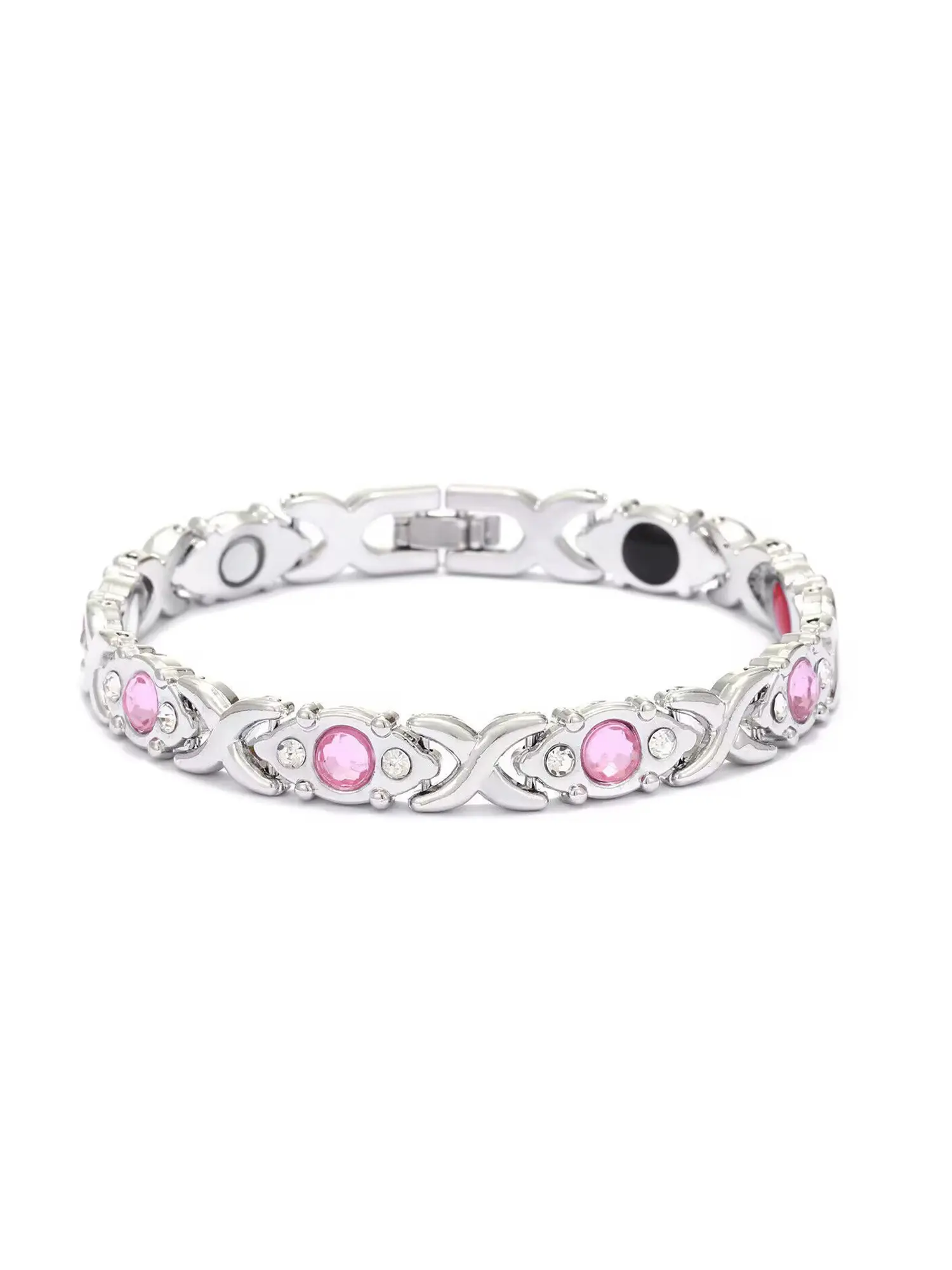 Energy Magnetic Bracelet, Adjustable Women's Wristband, Casual Style, Alloy Chain Material, All Seasons Wear, No Choking Hazard, Adjustable Slider Bracelets
