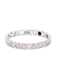 Energy Magnetic Bracelet, Adjustable Women's Wristband, Casual Style, Alloy Chain Material, All Seasons Wear, No Choking Hazard, Adjustable Slider Bracelets