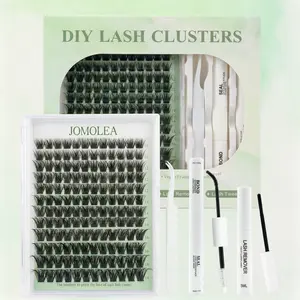 SOSIAYCICI DIY Lash Clusters Kit 10-18MM Mixed LengthEyelash Set eyelash  inclued WaterproofStrong Hold 2-in-1 Bond &Seal Glue,Remover & Tweezer Suitable for Women Spring Makeup Suitable For Eyelash Extension Beginners Natural Thickening Blend