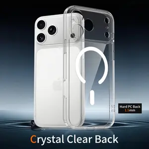 Apple 17 Transparent Soft Case for iPhone16promax Crystal Clear Back Shockproof All-Inclusive Anti-Drop Protective Cover