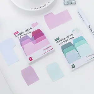 Lytwtw's Adhesive Cute Refreshing Gradient Multi-color Notes Notepad Memo Pad Office School Supplies Stationery Sticker