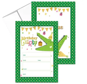 Stonehouse Collection Kids Fill in the Blank Party Invitations, 5 x 7 inches, Double Sided, 25 Pack with Envelopes
