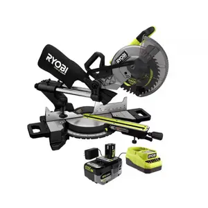 ONE+ HP 18V Brushless Cordless 10 in. Sliding Compound Miter Saw Kit with 4.0 Ah HIGH PERFORMANCE Battery and Charger