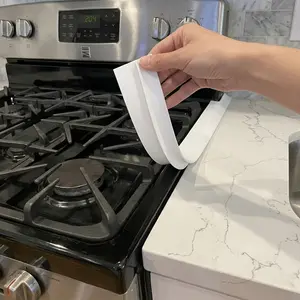 1Pc/2Pcs Silicone Stove Gap Cover - Heat Resistant Kitchen Gap Sealing Strip, Oil & Dirt Proof Flexible Countertop Filler for Gas Stove, Easy Clean Kitchen Gadget