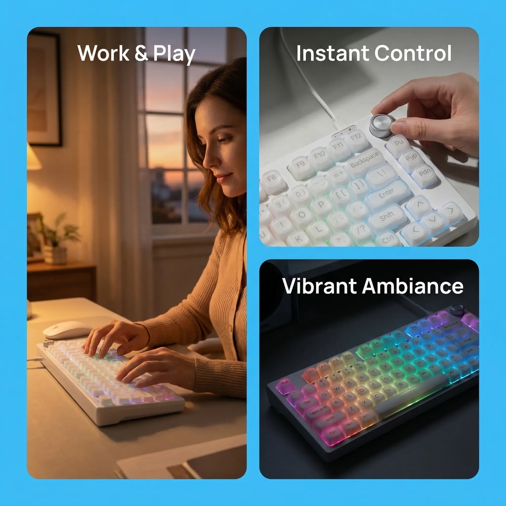 FURYCUBE IP75 75% Micro RGB Multi-Platform Keyboard with Media