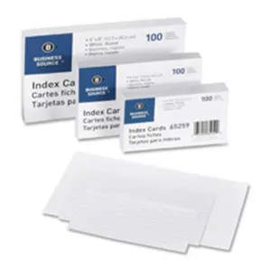 Business Source  Ruled White Index Cards