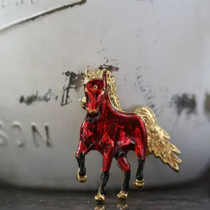 Enamel Horse Lapel Pin Brooch Wild Horse Pin Equestrian Theme Lapel Pin