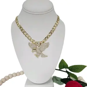 Valdiviajewery #2017 Eagle Necklace and Pendant, 14k Gold Plated, High Quality