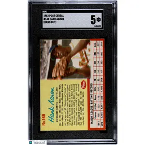 1962 Post Cereal Hank Aaron #149 SGC 5
