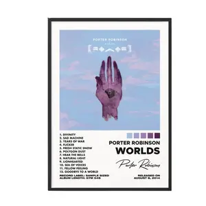Worlds by Porter Robinson Album Poster No Frame / Album Cover Poster / Music Gift / Music Wall Decor / Album Art / Decor Home