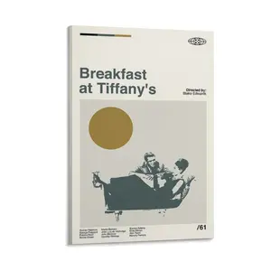 Breakfast At Tiffany's Canvas Poster Poster Canvas Wall Art For Bedroom Decor Bar Office Room Decor Gift
