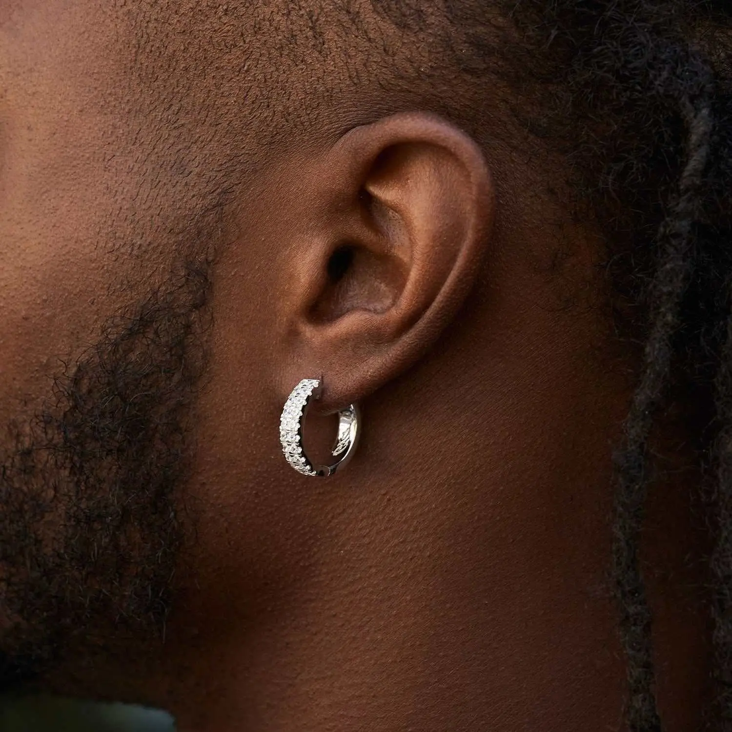 GLD Double Row Hoop Earrings in White Gold - Perfect Gift #tiktokshopsummersale
