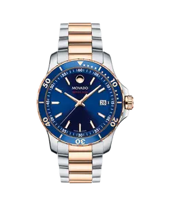 MOVADO SERIES 800 ROSE GOLD BLUE DIAL
