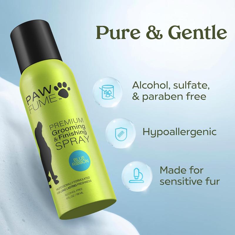 PAWFUME Premium Grooming Spray Dog Spray Deodorizer Perfume for Dogs - Dog Cologne Spray Long Lasting Dog Sprays - Dog Perfume Spray Long Lasting After Bath- Dog deodorizing Spray (Blue Ribbon)