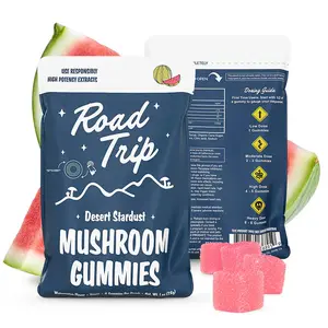 Road Trip Mushroom Gummies Watermelon 8 Ct For Enhanced Energy & Focus