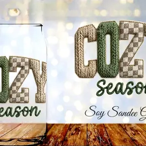 Embroidered Cozy Season - UVDTF Decal for cups/hard surfaces sticker