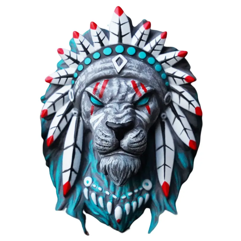 Indian Lion- 4D Car stickers for Car Truck  SUV  Vehicle -Stylish and Unique Gift for New year Suit for  Car Decoration Stick outdoors