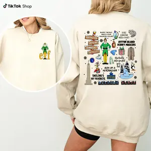 Buddy The Elf Vintage Quotes Christmas Lights 2-sided Sweater, Christmas Classic Movie Shirt, Vacation Trip Tee, Christmas Gifts