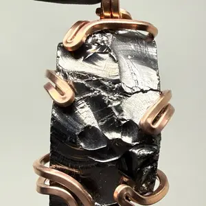 XL Large Elite Shungite Deluxe Copper Artisan PENDANT unique design sturdy emf protection Daily Birthday Auspicious Engagement Anniversary Wedding