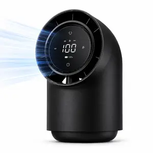 Portable Rechargeable Desk Fan with 8000mAh Battery, 100-Speed Airflow, 180° Oscillation, LED Touch Display, Ultra Quiet Fan for Bedroom, Office, Camping