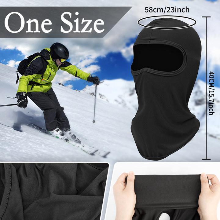 Balaclava Ski Mask Head Mask Full Face Mask Windproof Face Cover Sun UV Protection Scarf Men Women Outdoor Sport Cycling Cap Black 1 Pack