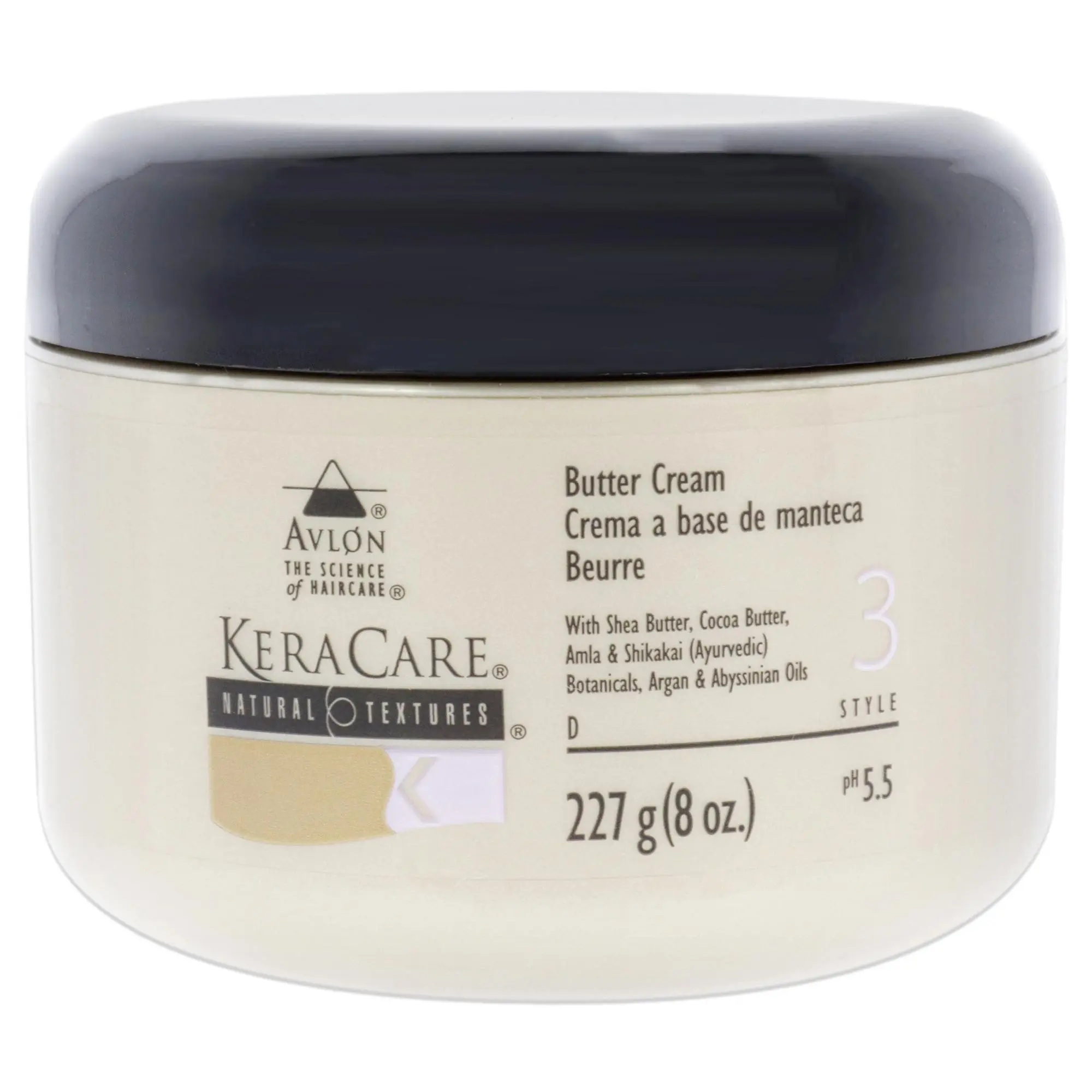 Unisex KeraCare Natural Textures Butter Cream by Avlon - 8oz Smooth Haircare Cream with Texture Focus