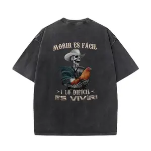 Men's Moris Es Facil Mexican Style T-Shirt, Big Rooster Gamefowl Shirt, Father's Day Ideal Gift, Shirt For Dad For Husband For HimCotton Menswear Casual Top