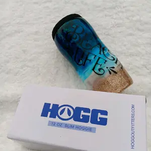 12 oz Stainless Steel Slim Hoggie "Beach Themed" Tumbler