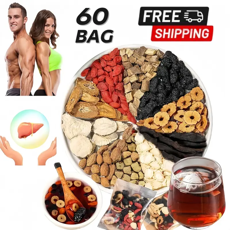 Ginseng Six Treasure Tea Kidney Tea Liver Tea Red Date Wolfberry Tea Health 10pc