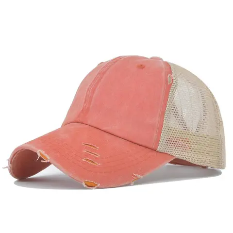 Women's Adjustable Ponytail Hat | Criss Cross Back High Pony Mesh Baseball Cap for Daily Looks Adjustable Snapback Cap Adjustable Casual Hats