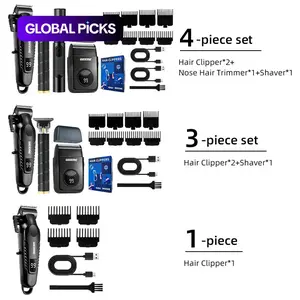 Professional Men's Electric Shaver with Built-In Rechargeable Battery, T-Head Trimmer, Clipper and USB Charging, Grooming Gift for Him #GLOBAL PICKS