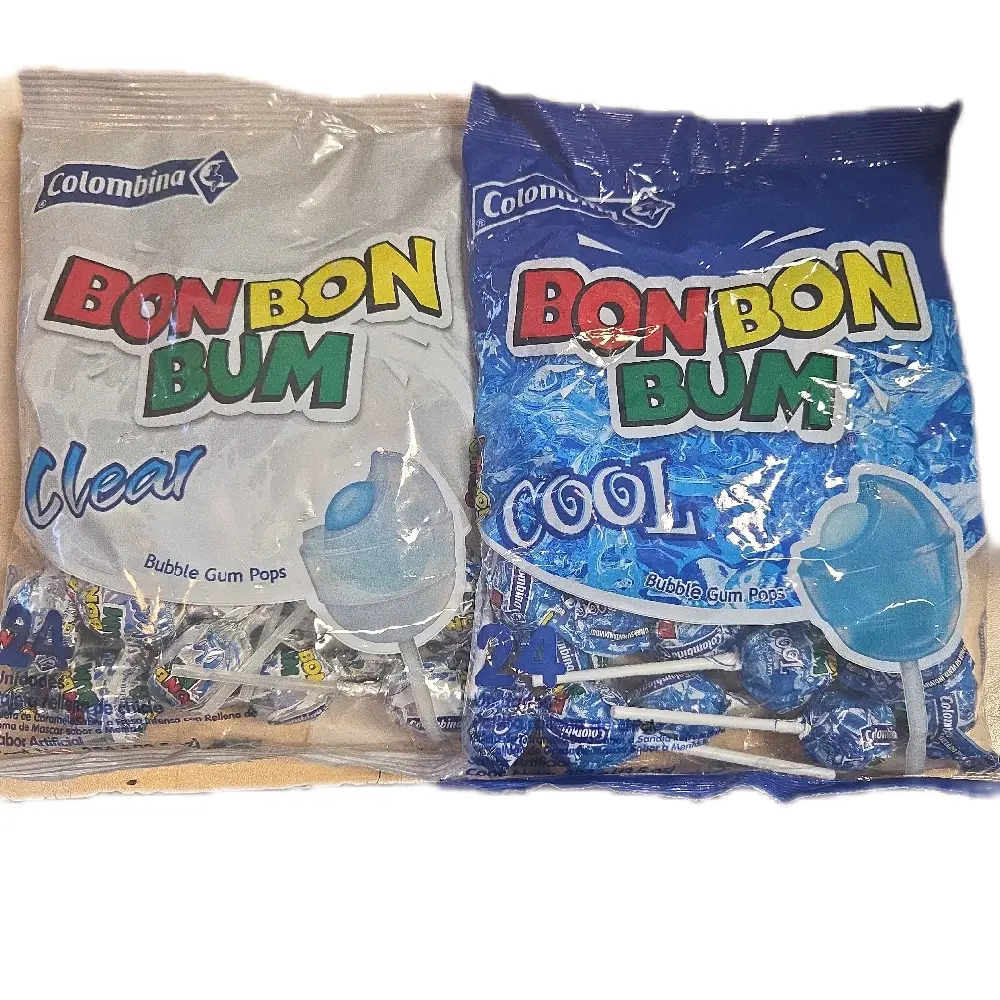 Duo Bon bon bum Colombina COOL - & Clear 24PK Candy Sweet Fruit