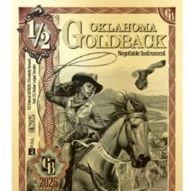 OKLAHOMA GOLDBACK 1/2