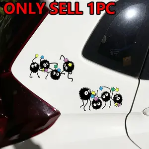 1PC Cute Style Briquettes Fairy Handheld Star Car Sticker Waterproof Sun-proof Durable Suitable for Car Trunk Motorcycle Notebook Cartoon Creative Personality Fun Decorative Sticker Sticker For Cars Automobile Decals Automotive Decoration