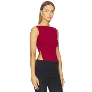 ALL THE WAYS Jessica Top in Dark Red