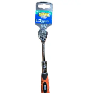 Gearhead 6in to 7.5in Extendable 1/4 Inch Drive Ratchet Handle with Quick Release, Reversible Feature