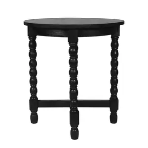 Adair Solid Wood Bobbin Turned-Leg Accent Side Table