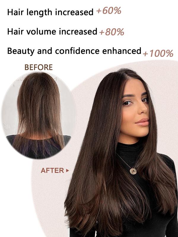 6 piece clip in hair extensions set long straight hair natural clip in hair extensions invisible hair clips soft natural for women heat resistant synthetic hair extensions Invisible Extension Hairpiece for daily and festive use