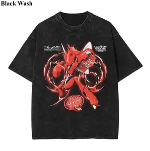 Vintage Scizor x Red Soda Tee, Pocket Monster x Energy Soda Graphic Tees, Pocket Monster T-Shirt, Unisex Anime Shirt, Gym Workout Shirt, Menswear Womenswear Streetwear Top Fit Oversize