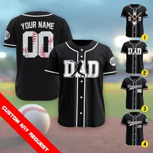 Personalized Baseball Jersey with Name Number Logo for Dad, Custom Fathers Day Gift for Team, Gift for Husband, Gift for Dad, Gift for him