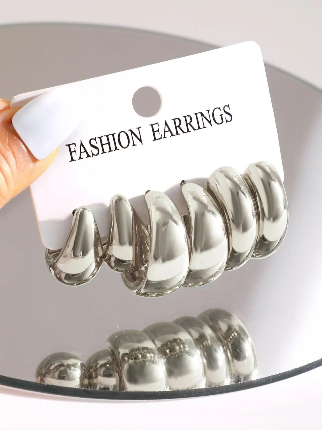 Fashion Simple C-shaped Hoop Earrings, Holiday Party Dating Earrings for Party, Daily Clothing Decor, Trendy All-match & Exquisite Jewelry for Birthda