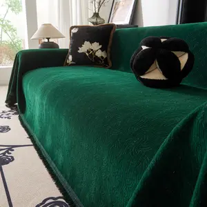 Velvet Sofa Cover New Four Seasons Universal Full Coverage Blanket Fabric Sofa Cushion Protector, Durable Velvet Material, Perfect for All Season Use, Sofa Couch Covers