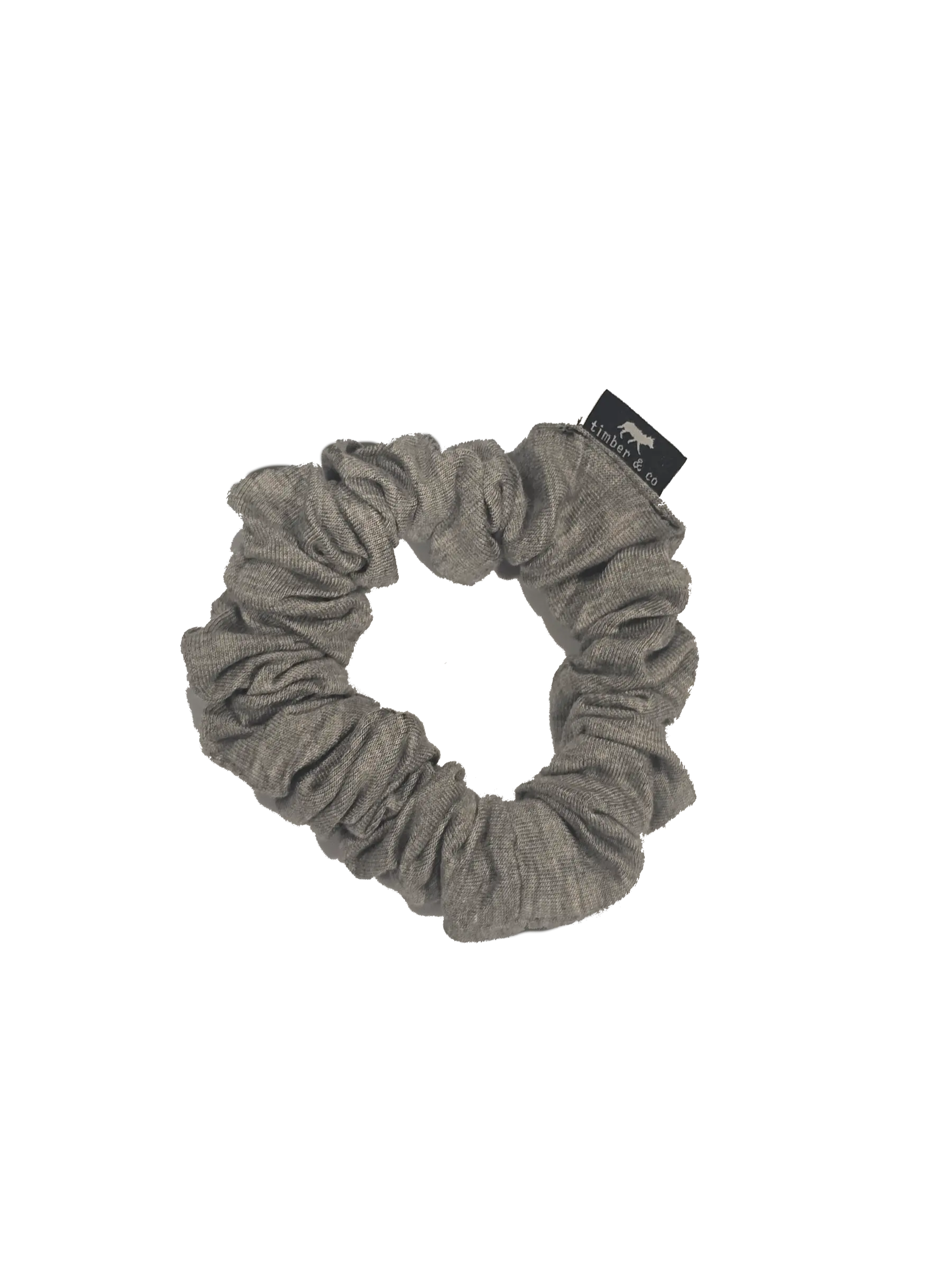 Gray Knit Scrunchie