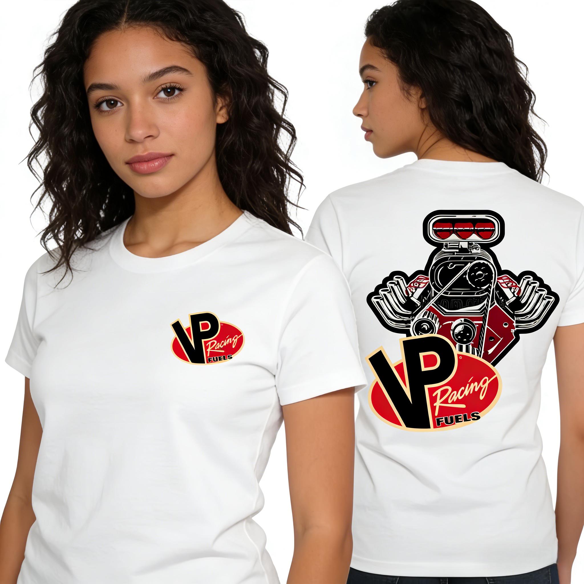 Youth & Adult VP Racing Fuels V8 Engine Graphic Tee - Tropical Car Lover's T-Shirt Soft Cotton Fleece, Unisex Fit, Vintage Look, Cozy & Breathable for Everyday and Game Day Wear OYTA6