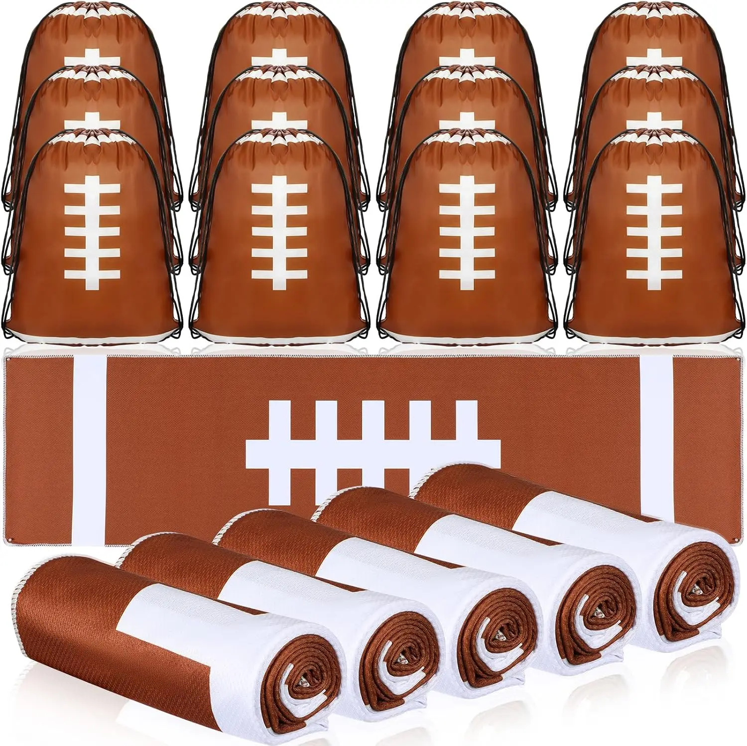 Hahafelt 24 Pcs Team Gifts, Including 12 Cooling Towels, 12 Drawstring Backpack Sports Party Favor for Teens Players Athletes Gifts Sport Supplies