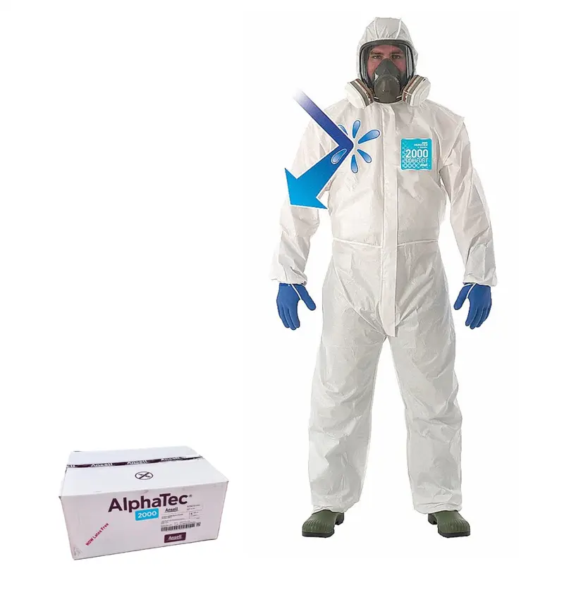 OverOles Hazmat Suits Disposable | 25 Pack | Hooded Protective Coveralls  Heavy Duty Full Body Painters Suit for Unisex  Breathable