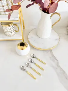 Gold Beaded Tea Spoon (Set of 4)