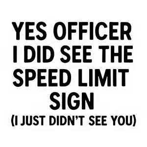 Funny “YES OFFICER” Car Decal – Hilarious Speeding Quote Sticker Vehicle Exterior Decoration