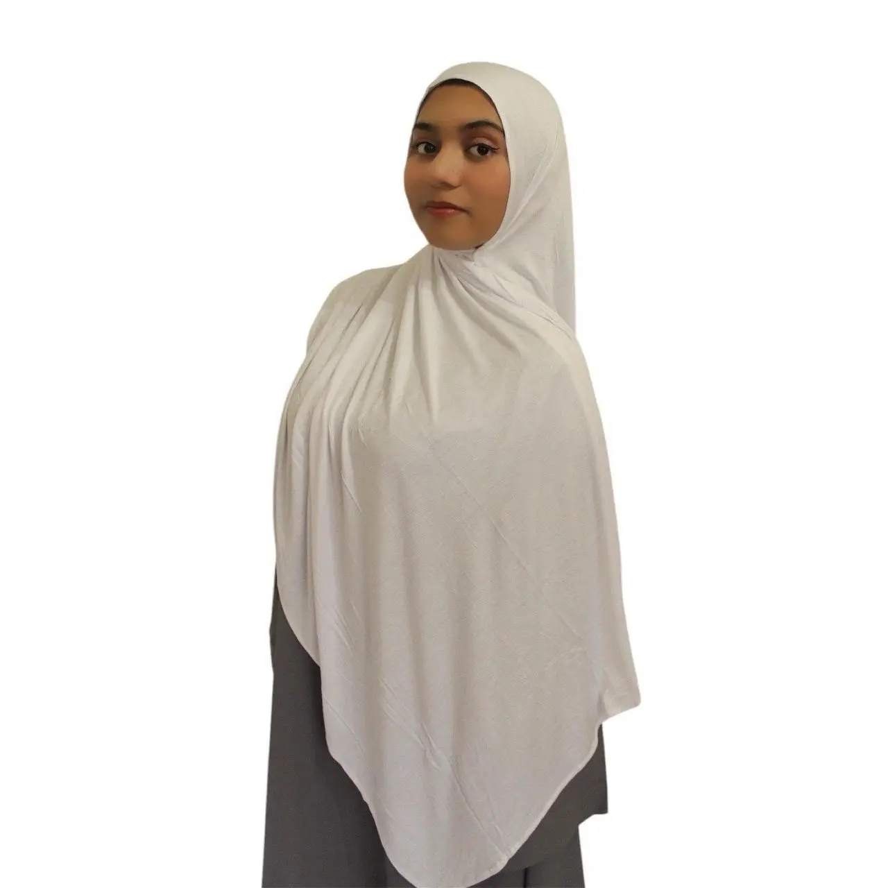Premium Quality Cotton Jersey Hijab / Shawl | White