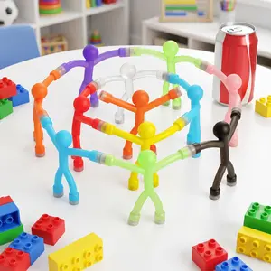 Viral 10 Pack Magnetic Fidget Figures • Bendy Silicone Magnetic People • Ultimate Travel Toy for Car Airplane Restaurant